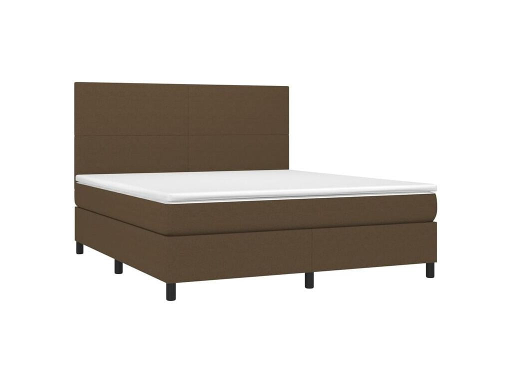 Homelumiere bed base with dark brown mattress 180x200