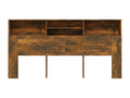 Smoked Oak Headboard Wardrobe 200x19x103.5 cm