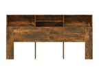 Smoked Oak Headboard Wardrobe 200x19x103.5 cm
