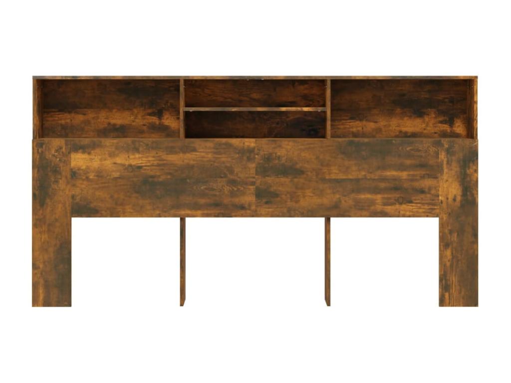 Smoked Oak Headboard Wardrobe 200x19x103.5 cm
