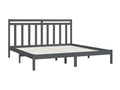 Grey Solid Wood Bed 200x200 4