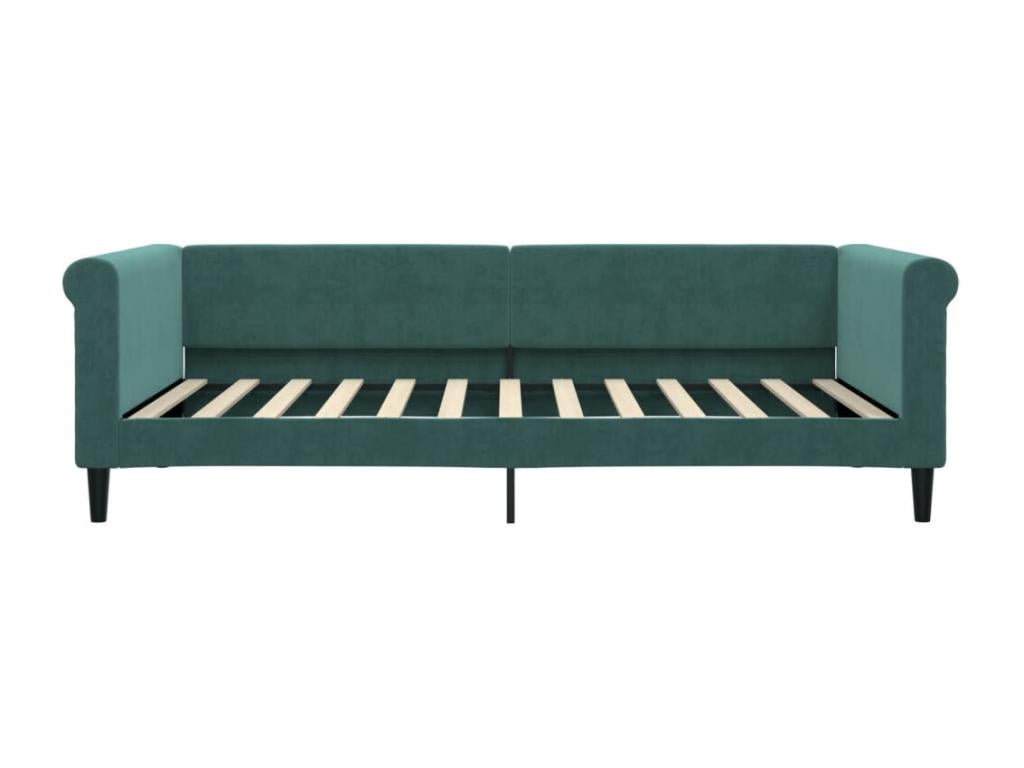 Dark green daybed 100x200 cm velvet