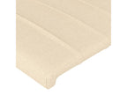Cream LED Headboard 83x16x118/128 cm Fabric