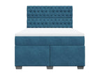 Homelumiere bed base and blue 140x200 cm velvet mattress