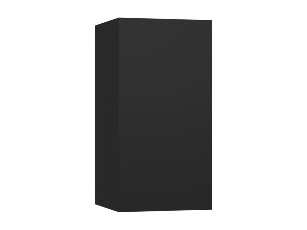 5-Piece TV Stand Set, Black Chipboard