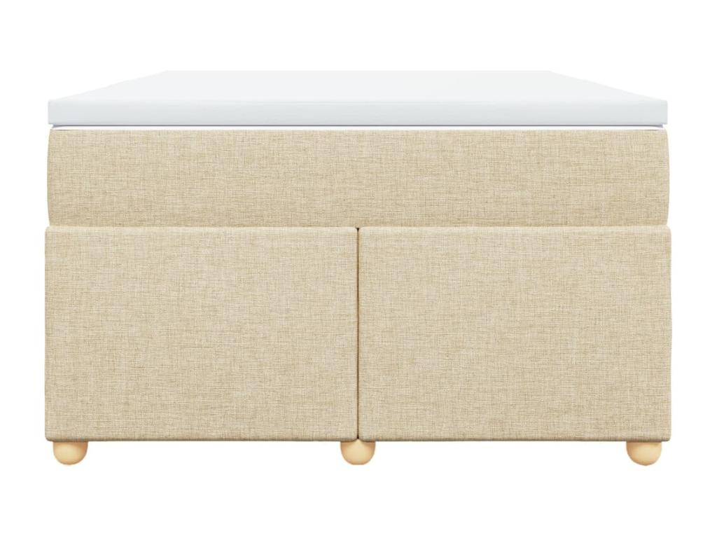 Homelumiere bed base with cream mattress, 120x200 cm, fabric