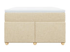 Homelumiere bed base with cream mattress, 120x200 cm, fabric