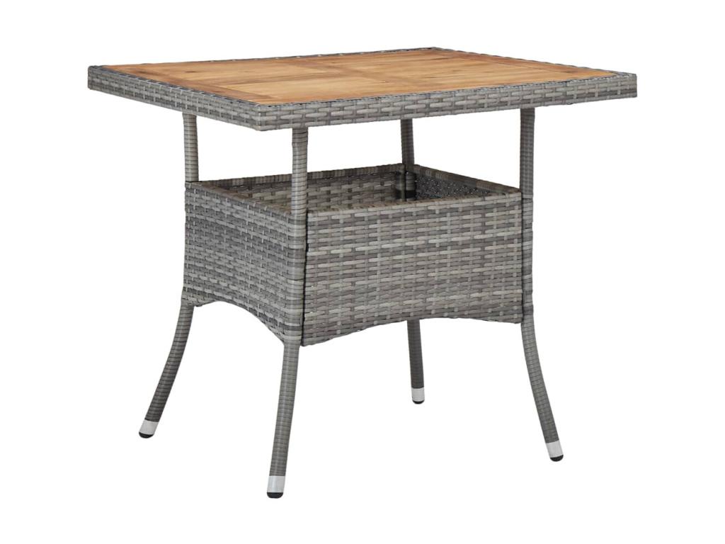 3-piece garden dining set, grey woven resin, and Homelumiere 3