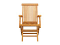 4-piece folding garden chairs, solid teak wood