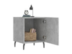 2-piece bedside tables, concrete grey, 40x40x50 cm, engineered wood
