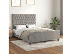 Bed frame with headboard, light grey, 140x200 cm