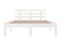 White Solid Wood Bed Frame 160x200 cm