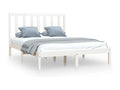 Bed frame without mattress, white, solid pine wood, 160x200 cm
