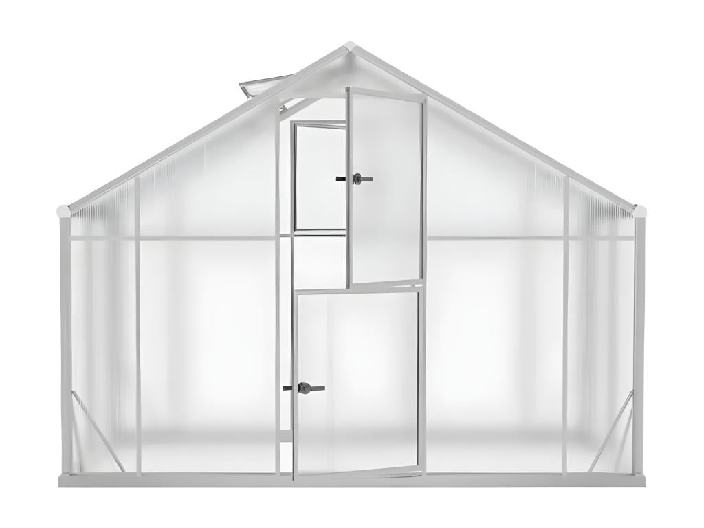 Homelumiere aluminum polycarbonate garden greenhouse with door and window