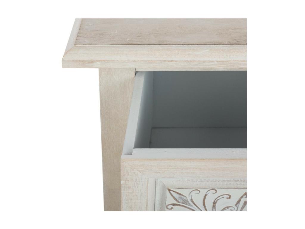 Vintage 3-Drawer Chest of Drawers Homelumiere 80cm White