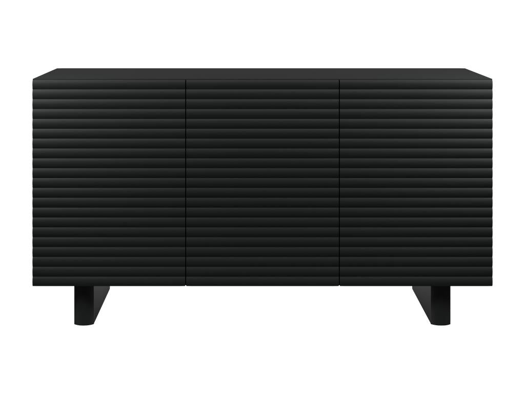Sideboard with 3 doors in MDF - Black - Homelumiere