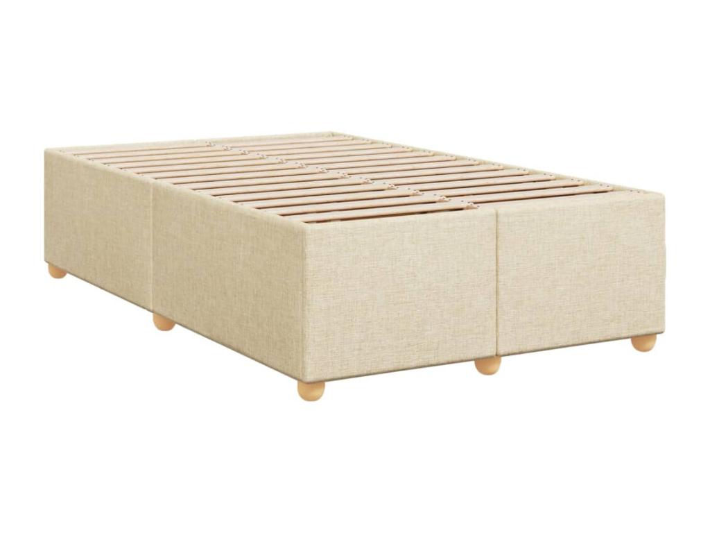 Homelumiere bed base with cream mattress, 120x200 cm, fabric