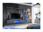 Homelumiere XXI 260cm TV Unit Set, Grey/Natural