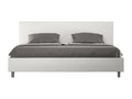 Homelumiere 180x200 White Faux Leather Upholstered Storage Bed