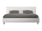 Homelumiere 180x200 White Faux Leather Upholstered Storage Bed