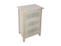 Vintage 3-Drawer Chest of Drawers Homelumiere 80cm White