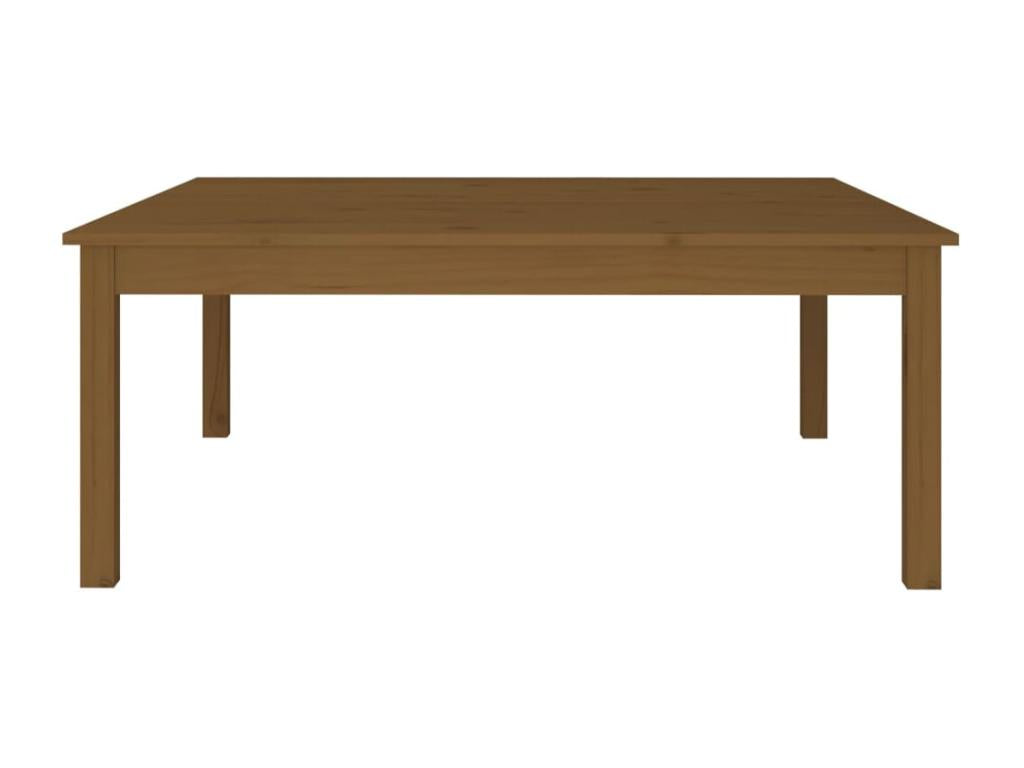 Coffee table, honey brown, 100x100x40 cm, solid pine wood