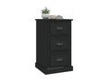 Black bedside table 39x39x67 cm engineered wood