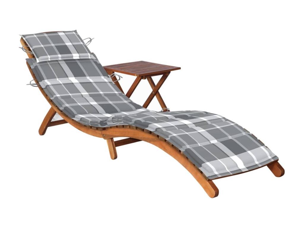 Brown wooden sun lounger/deckchair, 184x55x64 cm, 02 0012620
