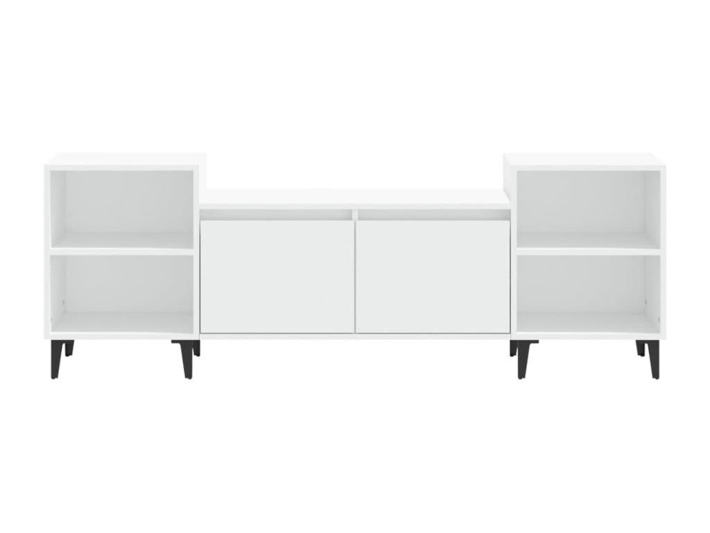 White TV stand 160x35x55 cm Engineered wood