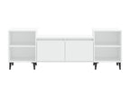 White TV stand 160x35x55 cm Engineered wood