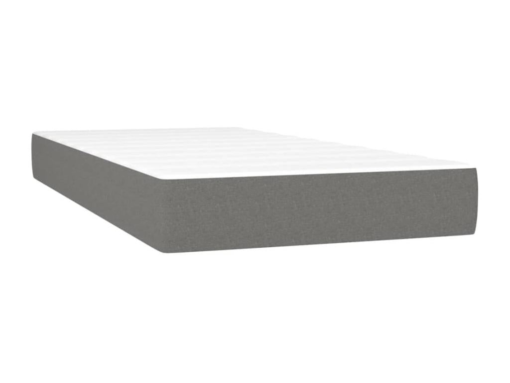 Homelumiere bed base with dark grey mattress 120x190cm fabric