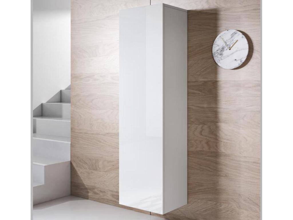 White display cabinet for living room/dining room, 40x29x165cm, Homelumiere V4