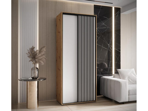 Homelumiere 1 Sliding Door Wardrobe 235.2/110/45 2 Doors Homelumiere/White