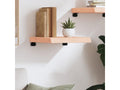 Wall shelf 40x40x2-6 cm solid untreated oak wood