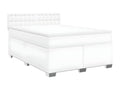 Homelumiere bed base with white 140x200cm faux leather mattress