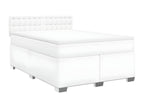 Homelumiere bed base with white 140x200cm faux leather mattress